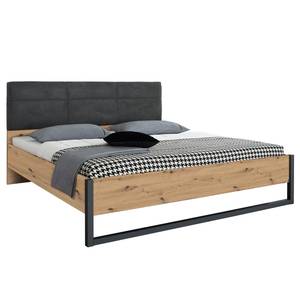 Bedframe Tampa Eikenhoutlook Artisan/Antracietkleurig - 180 x 200cm