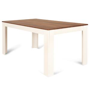 Table Bunburry Panneau aggloméré enduit - 90 x 160 cm - Blanc / Imitation béton