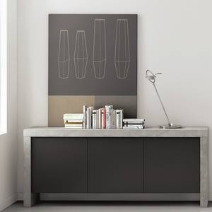 Sideboard Kobe II Schwarz / Beton Dekor