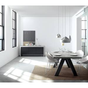 Sideboard Kobe II Schwarz / Beton Dekor