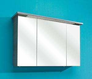 Salle de bain Quickset 328 VIII (4 él.) Avec éclairage inclus - Blanc / Imitation graphite structuré