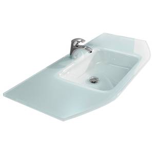 Salle de bain Quickset 328 VIII (4 él.) Avec éclairage inclus - Blanc / Imitation graphite structuré