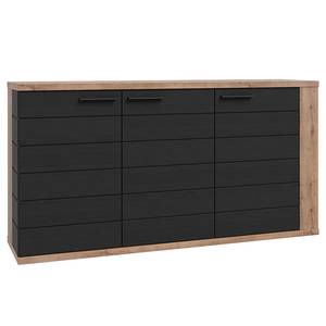 Sideboard Ronnebey Eiche Schwarz Dekor / Schlammeiche Dekor