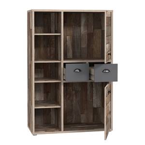 Highboard Hosh oude eikenhouten look/mat grijs