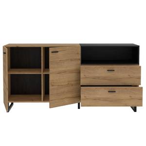 Sideboard Palmia Eiche Grandson Dekor / Schwarz