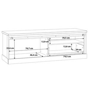 Tv-meubel Tallberg II Grandson eikenhouten look/zwart