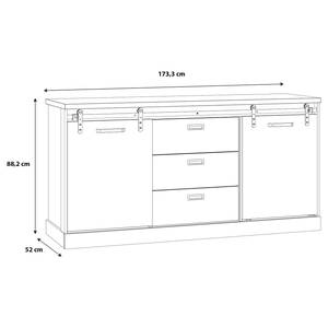 Dressoir Tallberg Grandson eikenhouten look/zwart