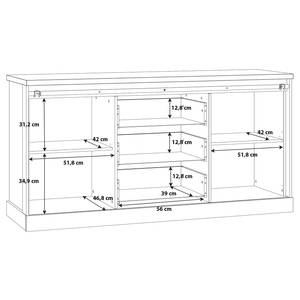 Dressoir Tallberg Grandson eikenhouten look/zwart