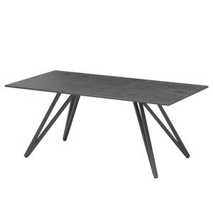 Tavolino da salotto Jesse Ceramica / Metallo - Antracite / Nero