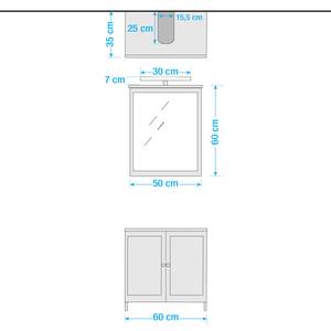 Badkamerset Quickset 928 I (2-delig) wit - Met verlichting