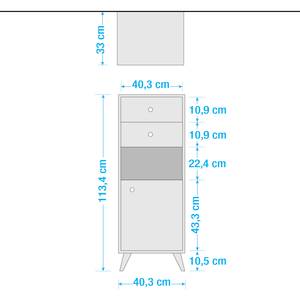 Armoire midi Bjarne I Vert pistache