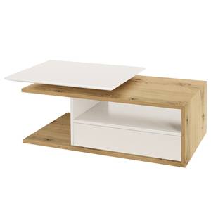 Table basse Campo II Plaqué bois - Chêne de poutre / Blanc - 1