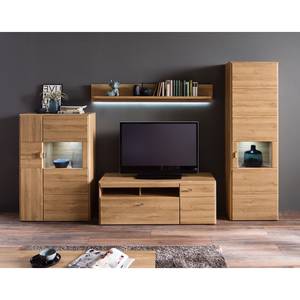 Credenza Rockford Effetto rovere chiaro - Anta in vetro a destra