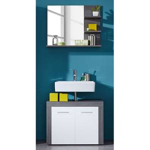 Set mobili da bagno Miami II (2) Grigio - Bianco - Materiale a base lignea - 72 x 174 x 34 cm