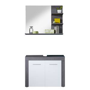 Set mobili da bagno Miami II (2) Grigio - Bianco - Materiale a base lignea - 72 x 174 x 34 cm