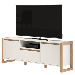 Meuble TV Dakota Blanc / Imitation chêne artisan