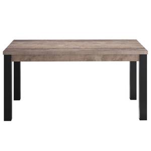 Table Emile Imitation chêne / Noir - Largeur : 160 cm