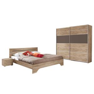 Schlafzimmer-Set Rubi II (4-teilig) Eiche Sanremo Dekor / Taupe