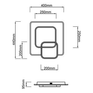 LED-Deckenleuchte Rezia Polycarbonat / Aluminium - 1-flammig