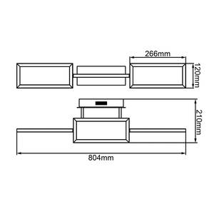 LED-Deckenleuchte Ranut II Polycarbonat / Aluminium - 3-flammig
