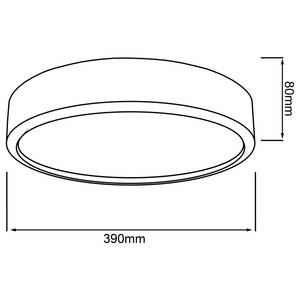 LED-Deckenleuchte Slimline Acrylglas / Eisen - 1-flammig