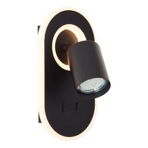 LED-wandlamp Kimon ijzer - 2 lichtbronnen - Zwart