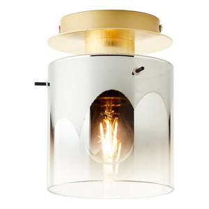 Plafondlamp Osaki I rookglas / aluminium - 1 lichtbron
