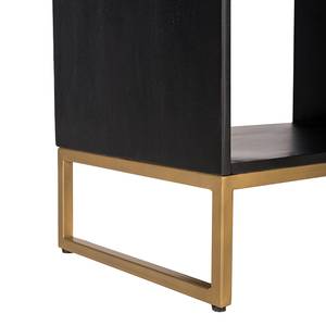 Highboard Bursa massief mangohout - zwart/goudkleurig