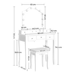 Schminktisch Linton Weiß