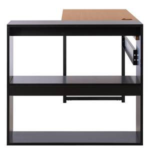 Bureau d’angle Zande Imitation noyer arbre / Noir