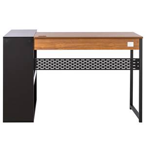 Bureau d’angle Zande Imitation noyer arbre / Noir