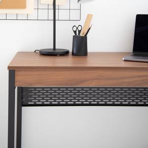 Bureau d’angle Zande Imitation noyer arbre / Noir