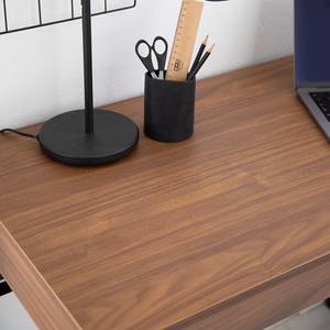 Bureau d’angle Zande Imitation noyer arbre / Noir