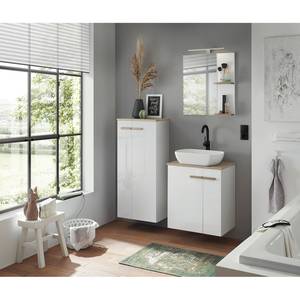 Mobile con lavabo Nisland I Bianco lucido