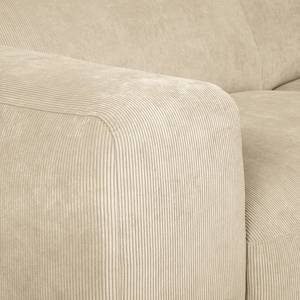 Ecksofa Lordelo 3-Sitzer mit Longchair Cordstoff Licia: Beige - Longchair davorstehend rechts