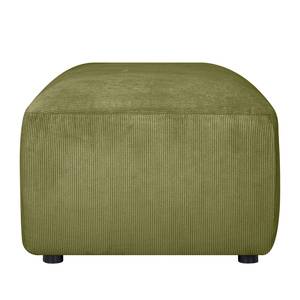 Gestoffeerde hocker Lordelo Corduroy Licia: Lindegroen