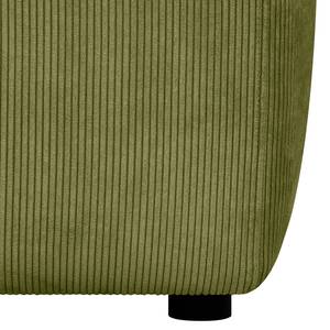 Hoekbank Lordelo met chaise longue Corduroy Licia: Lindegroen - Longchair vooraanzicht links