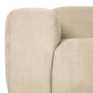 Divano angolare con penisola Lordelo Velluto a coste Licia: beige - Longchair preimpostata a destra