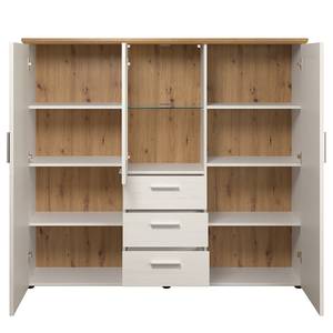 Highboard Shade II witte pijnboomhouten look/Artisan eikenhouten look