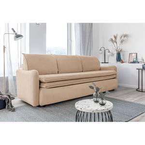 Schlafsofa Trancoso mit Matratze Samt Mohini: Beige