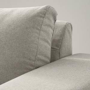 Hoekbank CONNOLLY geweven stof - Heldergrijs - Longchair vooraanzicht links