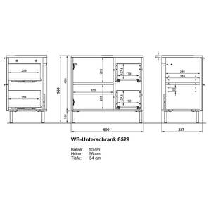 Salle de bain Mauresa VI (4 éléments) Blanc / Graphite