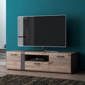 Meuble TV Alen Marron - Gris - Bois manufacturé - 160 x 43 x 52 cm