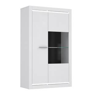 Credenza Mistigri Con illuminazione - Bianco lucido / Bianco opaco