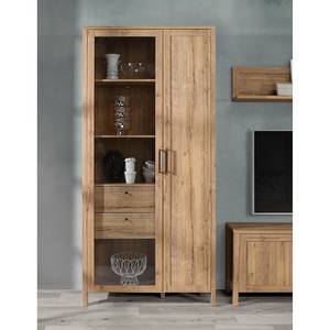 Credenza con vetrina Zarina Effetto rovere