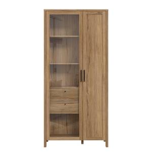 Credenza con vetrina Zarina Effetto rovere