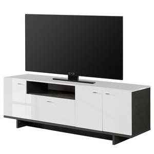 Meuble TV Kamaria II Gris - Blanc - Bois manufacturé - 174 x 59 x 41 cm