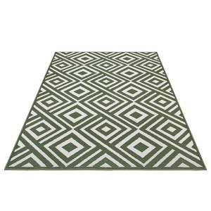 Laagpolig vloerkleed Art polypropeen - Wit/groen - 200 x 290 cm