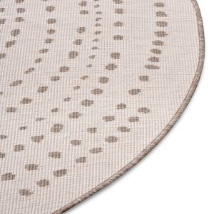 In- & outdoorvloerkleed Bali polypropeen - Beige/bruin - Diameter: 140 cm