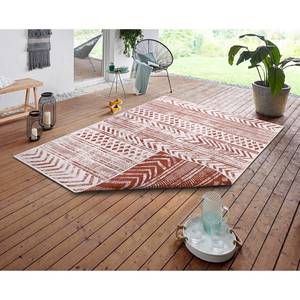 Outdoorteppich Biri Polypropylen - Beige / Rot - 200 x 290 cm